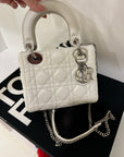 Bolsa mini lady Dior blanca